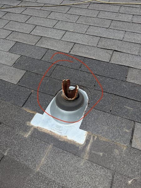 Roof Vent Issues - roofing problem example